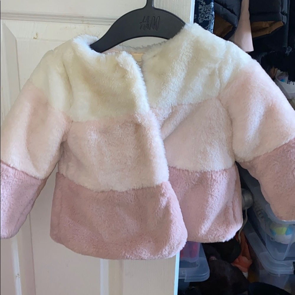 24 month faux fur jacket